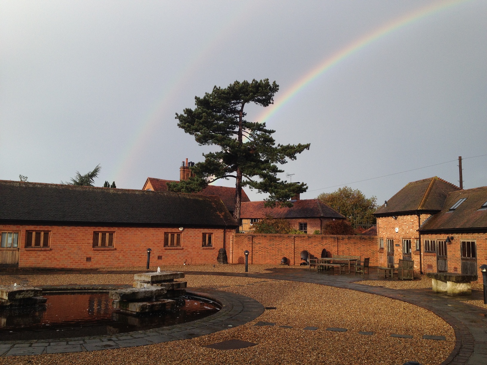 Wisley with rainbow