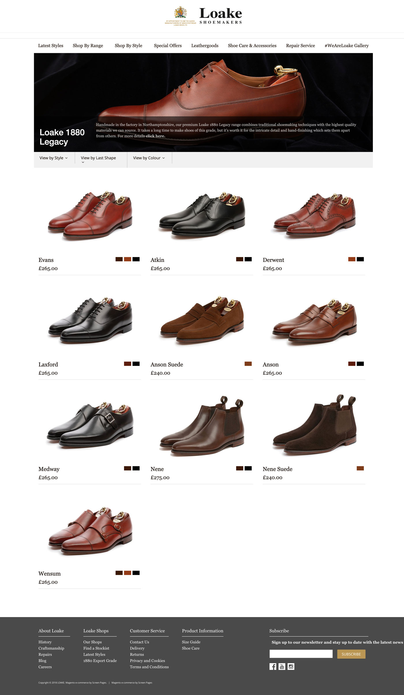 Loake ~ Case Study - Screen Pages